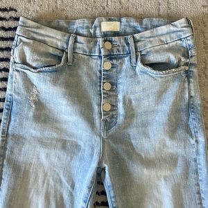 Mother Pixie Ankle Fray Jeans